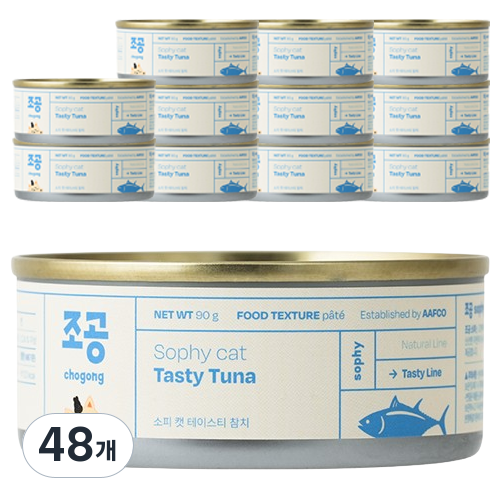 조공 성묘용 소피 캣 테이스티 습식캔, 참치, 90g, 48개 105,600원