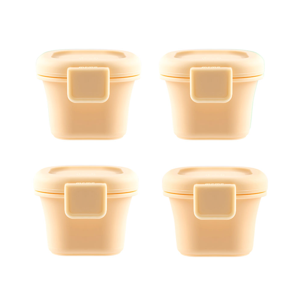실유니티 실리콘 이유식 보관 밀폐용기 세트, 4개, 옐로우, 50ml 19,900원