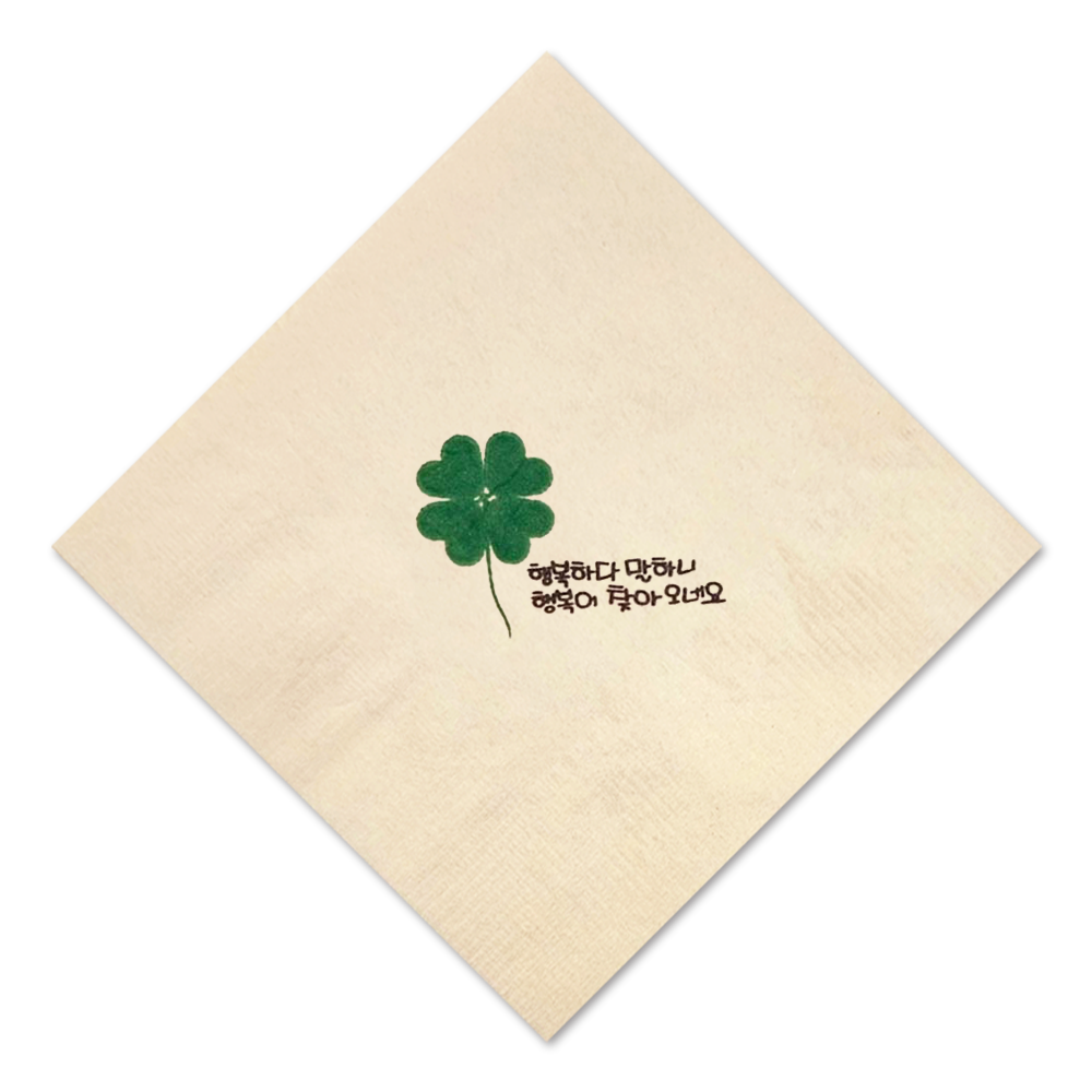대나무 항균 냅킨 클로버, 400매, 1박스, 천연갈색 - 행복이 찾아와요 5,800원