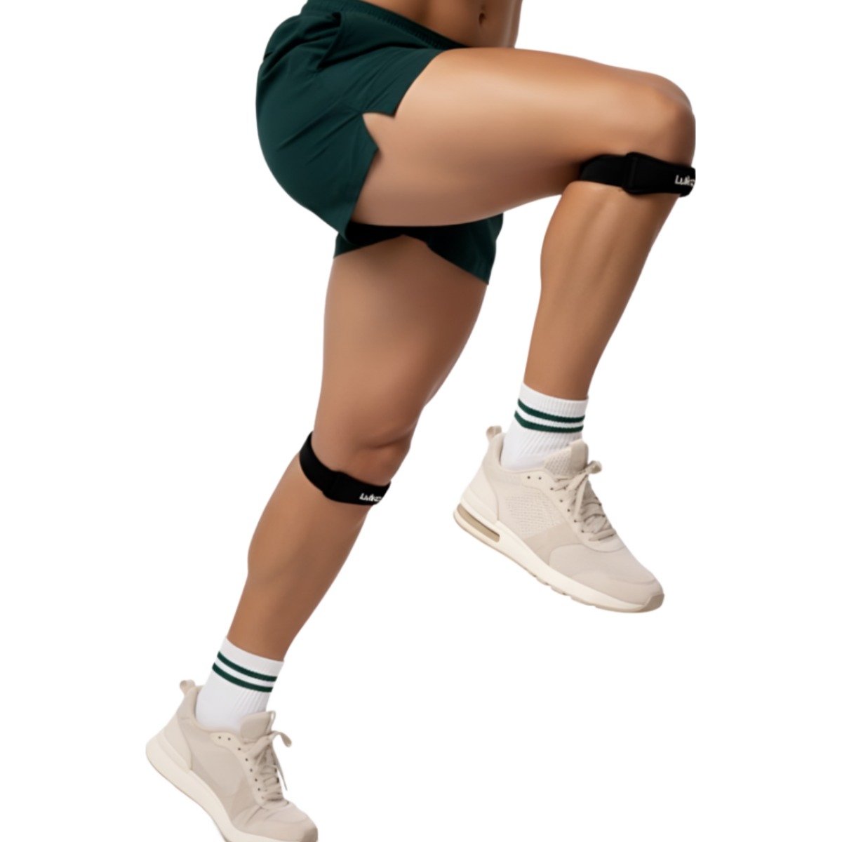 루카핏 러닝 무릎보호대 슬개골 슬개건 보호 고탄력 슬림형 실리콘 내장형 보호대 부상방지 아대 1+1, 블랙, 1세트 12,000원