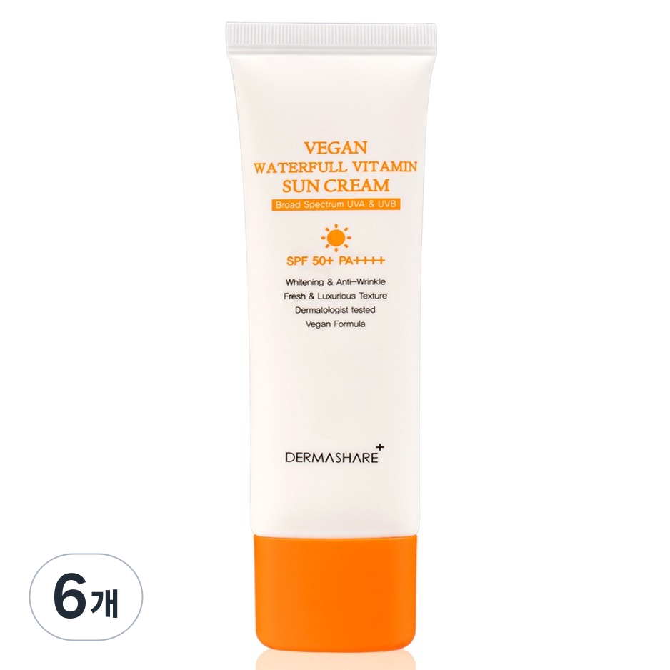 더마쉐어 워터풀 비타민 선크림 SPF50+ PA++++, 50g, 6개 37,370원