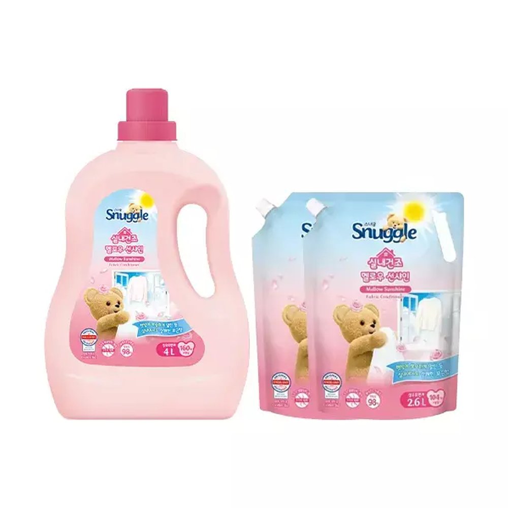 스너글 초고농축 섬유유연제 실내건조 멜로우선샤인 4L + 리필 2.6L 2개 51,320원