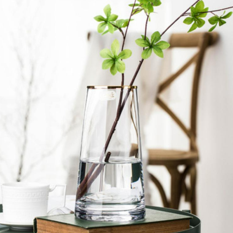 마벨인홈 고급 크리스탈 골드 유리화병, 투명 13,000원