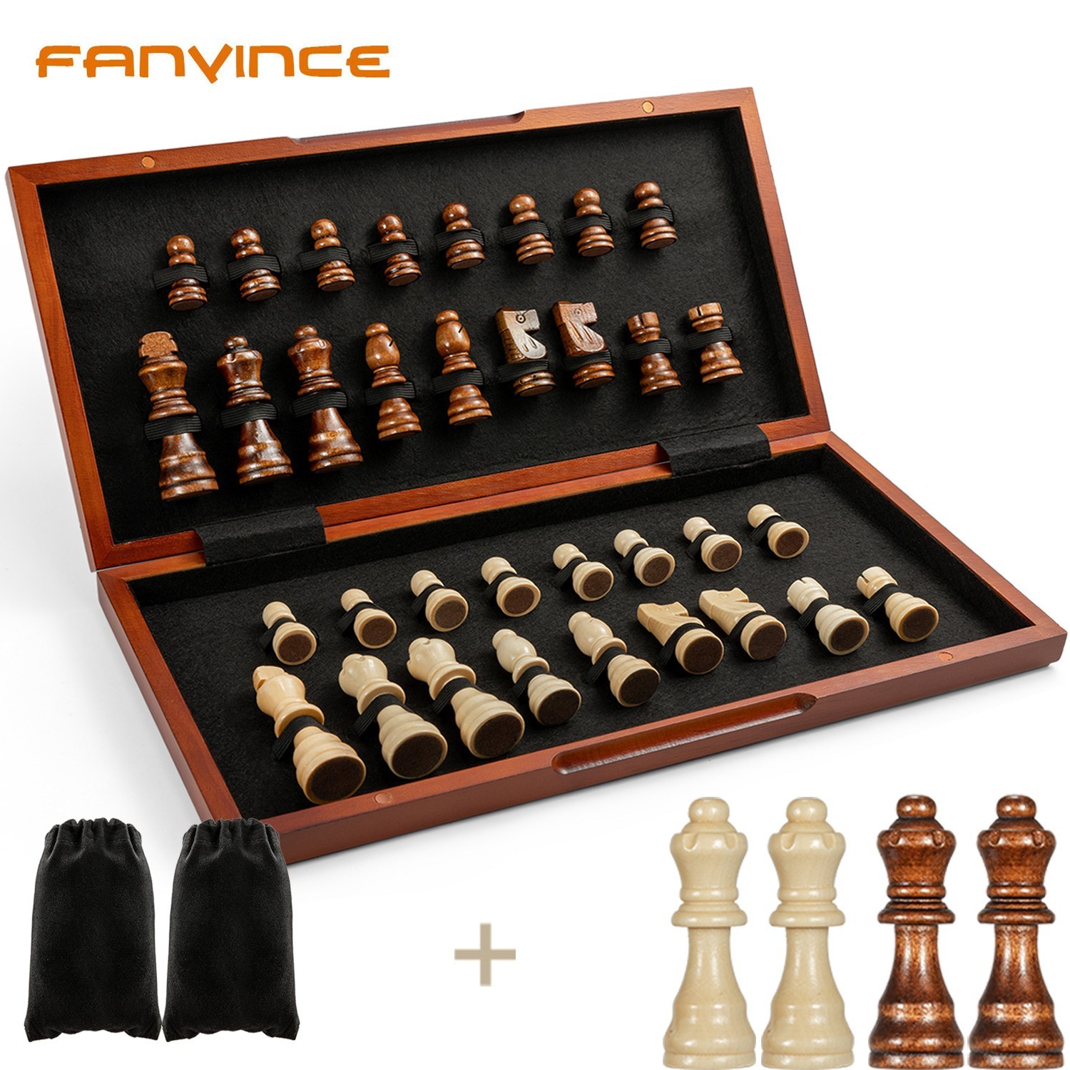 FanVince 체스 원목 체스 세트, 색상 혼합, 2, 어른, 1개 42,000원