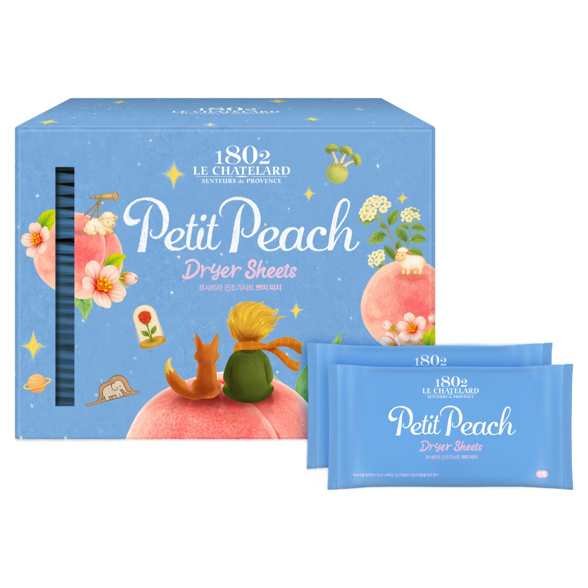 르샤트라1802 건조기시트 섬유유연제 쁘띠피치 본품, 40매입, 1개 13,900원