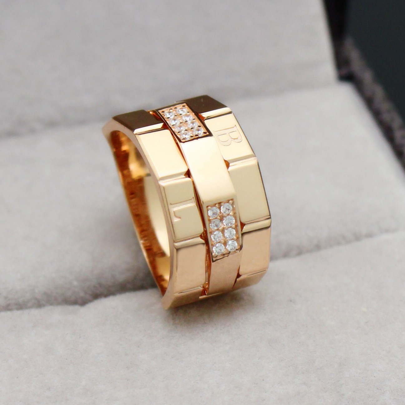 14k 18k 로즈골드 반지 패션반지 럭셔리 커플링 R004 1,244,310원