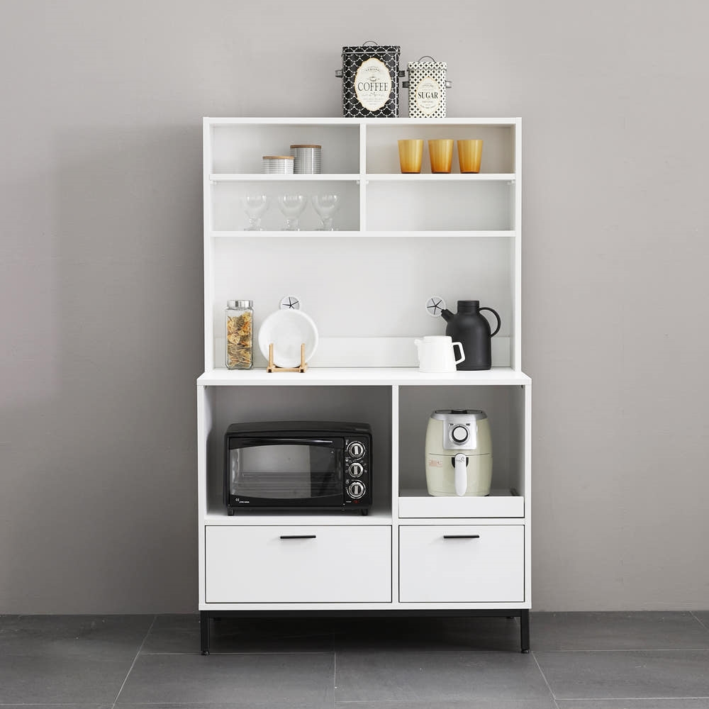 원룸 자취방 전자랜지선반 밥솥다이 3단수납장 블랙60x38x52 틈새수납 베란다 옷정리, 화이트 292,000원