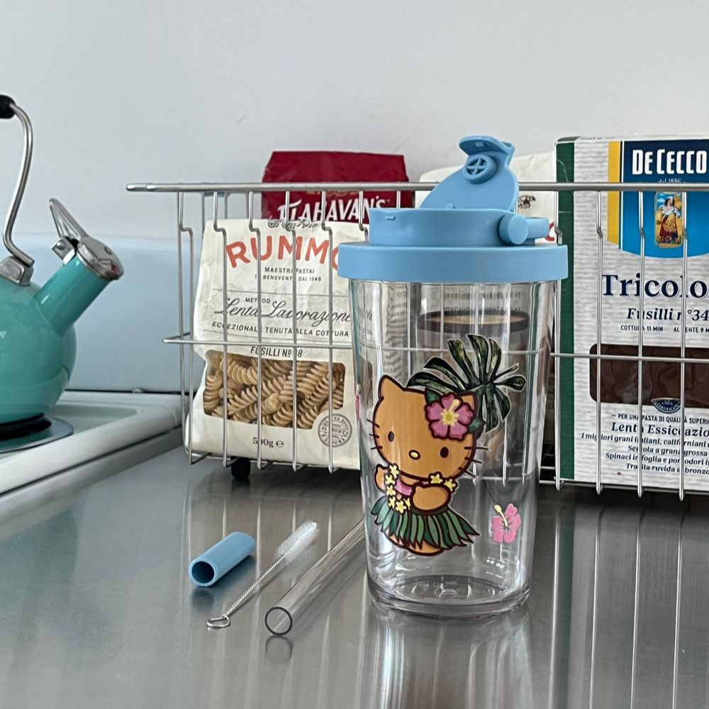 [썸머텀블러] 알로하 키티 블루 트라이탄 텀블러 (빨대포함) 710ml 26,000원