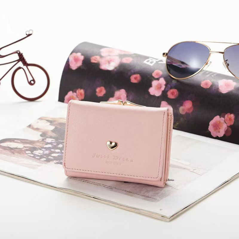 MIROSE 데일리 하트 3단지갑 여성 여학생 중학생 고등학생 반지갑 15,800원