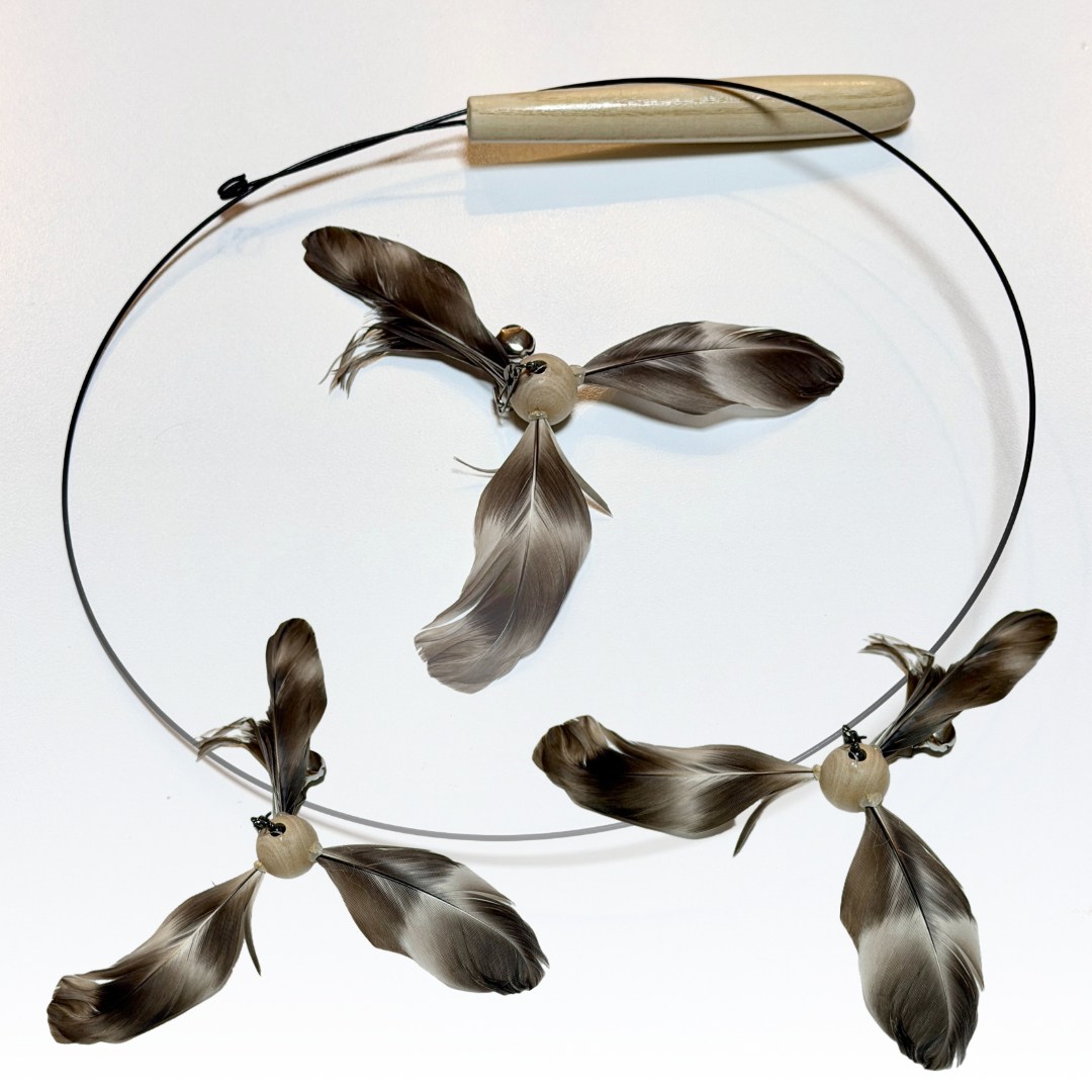 MAAH 고양이 깃털 프로펠러 낚싯대 + 리필 3p 세트, 1세트, 혼합색상 8,900원