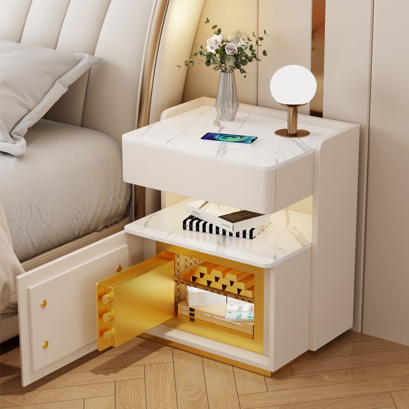 가정용 비밀 금고협탁 개인 내화 소형 협탁 가정용 소형 금고 거실 침대협탁 가정용금고, 화이트 189,000원