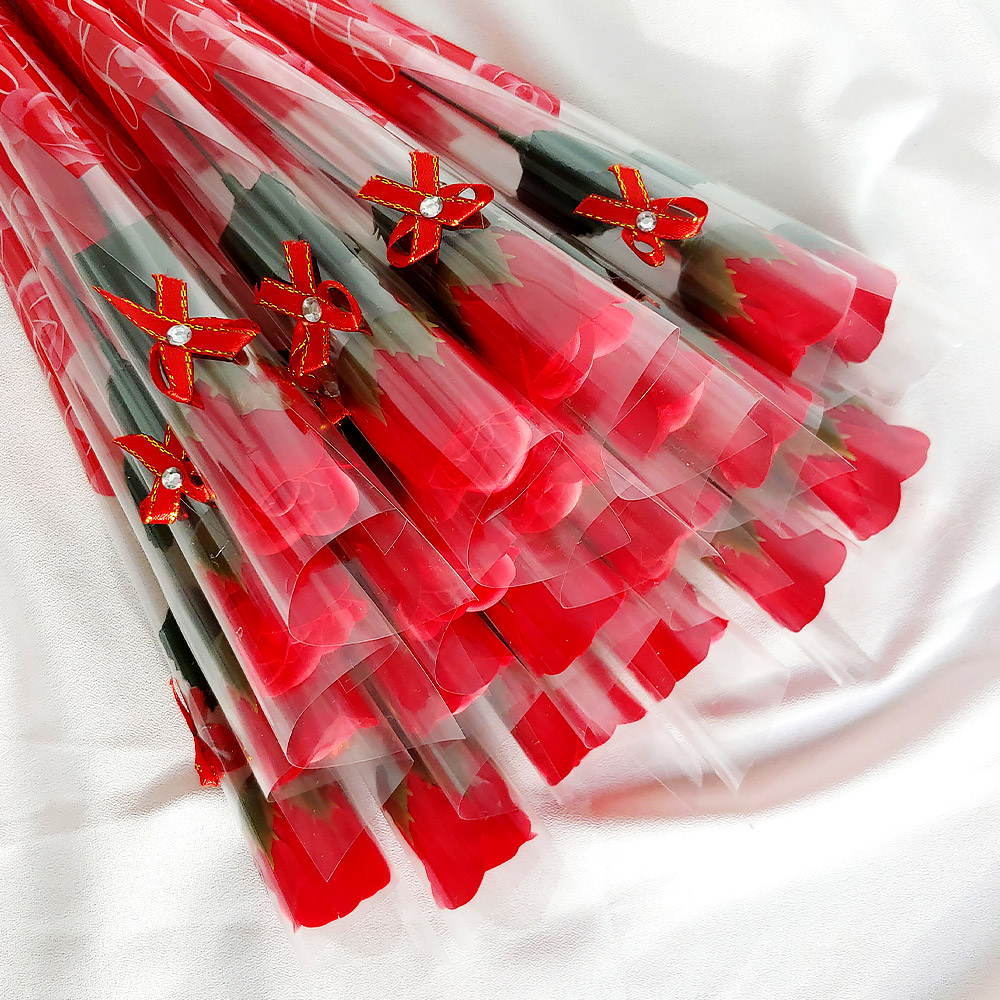 아르띠콜로 비누꽃 한송이 장미 꽃다발, 레드, 20개 16,900원