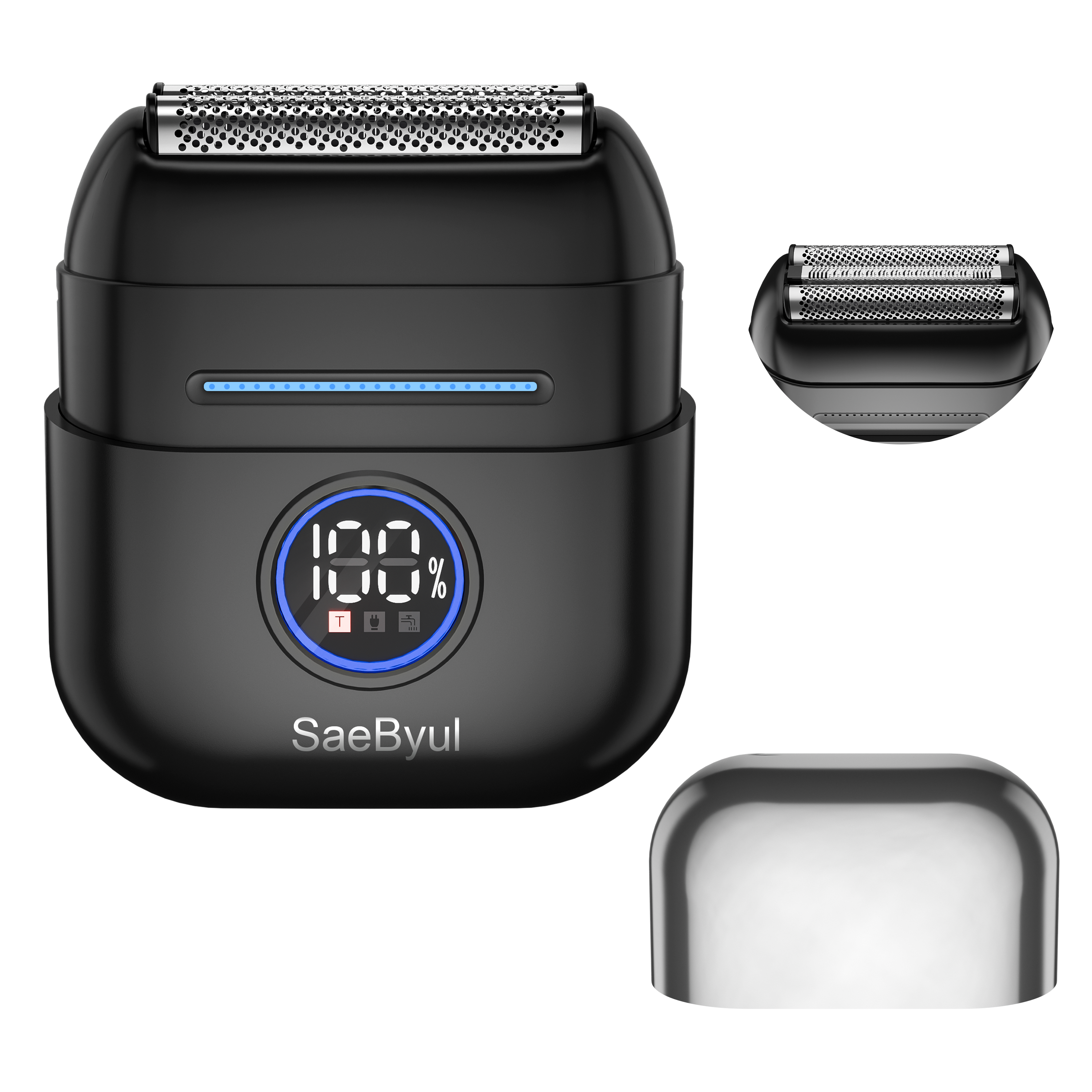 SaeByul 미니 휴대용 전기면도기 3중날 자석분리형 남자 전동면도기 RUN 터치슬라이드 방수 잔량표시 충전식 여행용 선물 24,900원