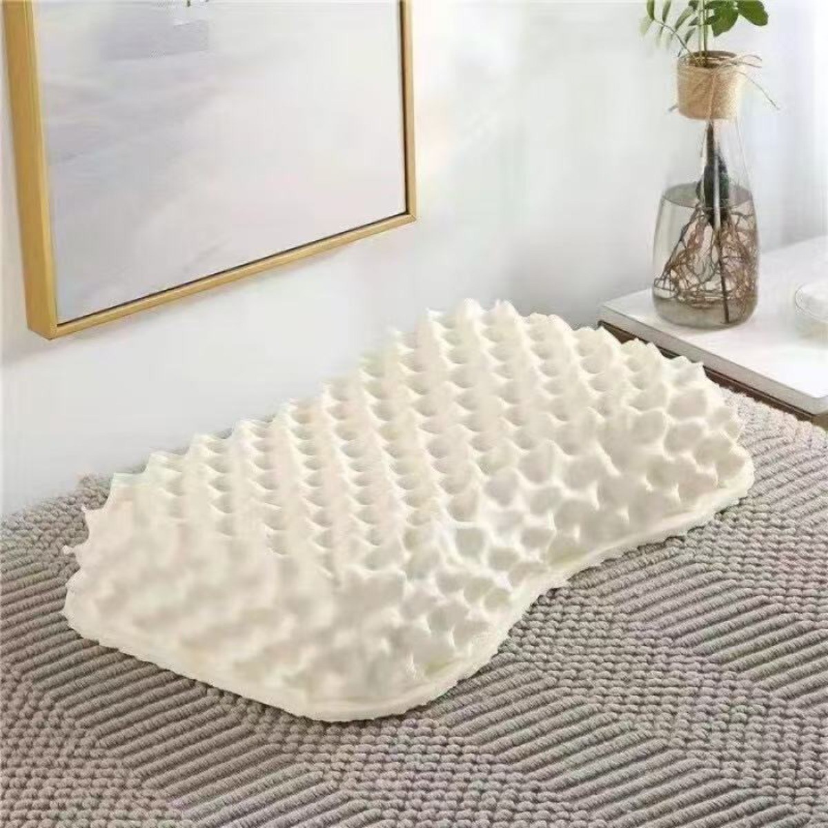 스위트 드림 태국 천연 라텍스 베개1P + 속커버1P+ 겉커버 1P + 겉커버 1P 땅콩형 베개, 화이트, 1개 39,880원