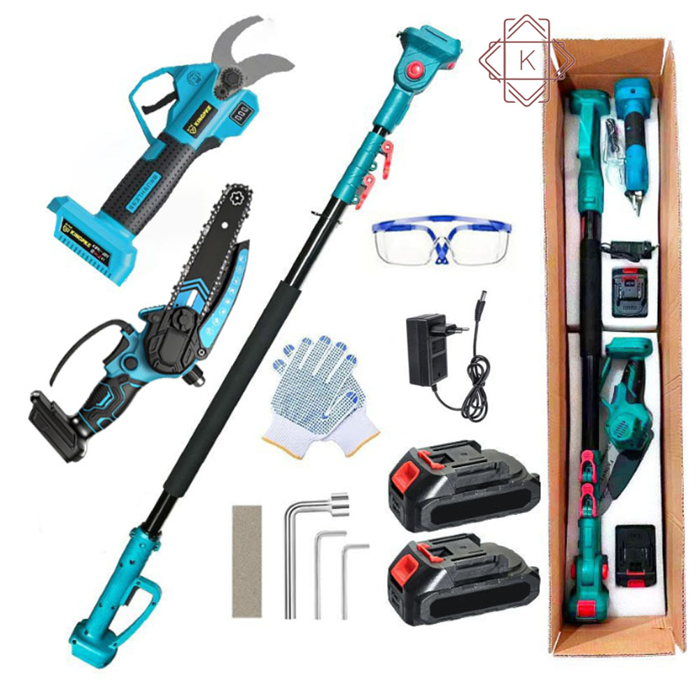 KP컴퍼니 LCD 디스플레이 전동가위 전동톱 연장봉 풀세트 전지가위 전기톱 리튬 배터리 충전식 휴대용 129,800원