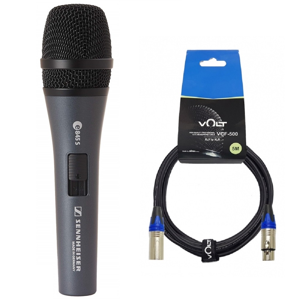 젠하이저 E-845S+10M케이블 유선마이크 다이나믹 스피치 보컬 가수용 핸드형 E845S 공연장 200,000원