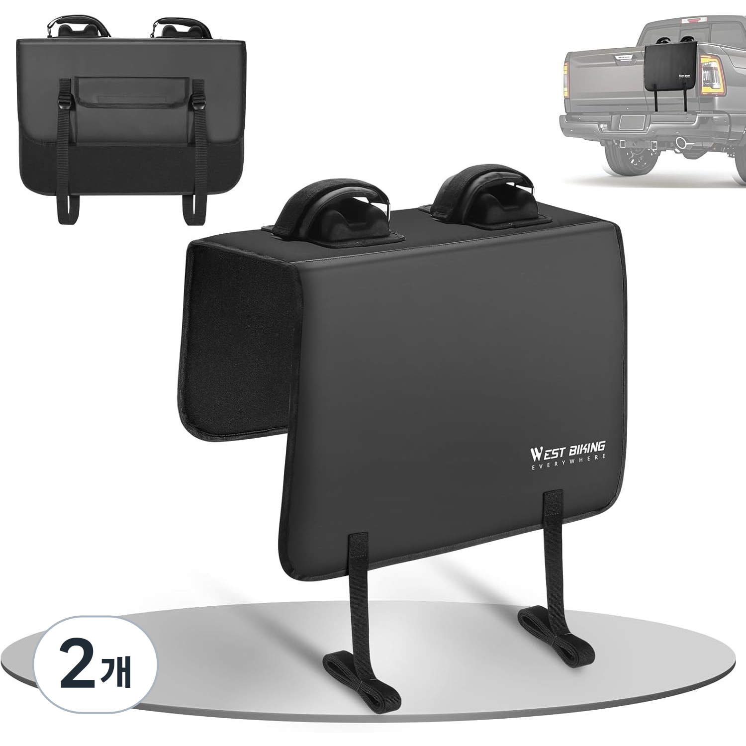 픽업트럭 자전거 보호 패드 - 테일게이트 커버 + 고정 스트랩, 사이클링 로드바이크 완벽 보호, 현재가 79,050원