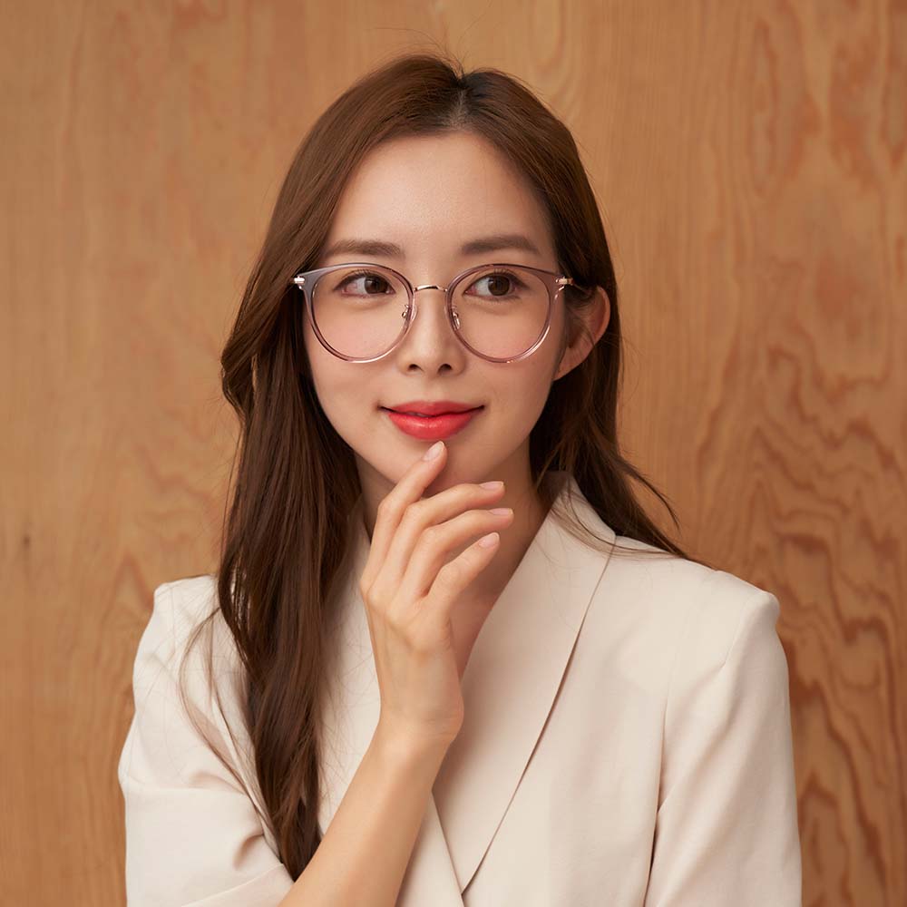 룩스토어 블루라이트차단 변색렌즈 오버사이즈 동글이 뿔테 콤비안경 50,800원