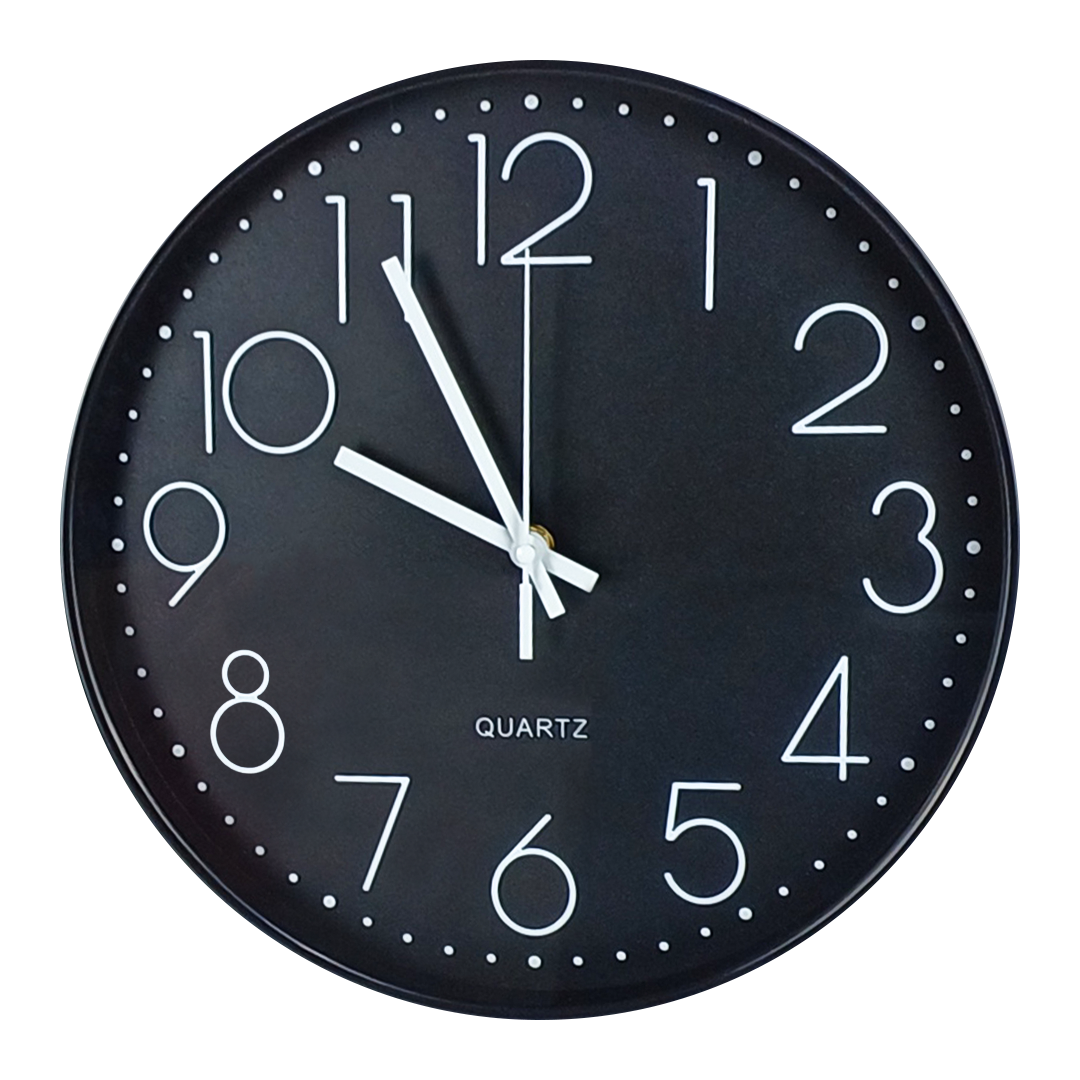 벽시계 무소음 사무실시계 거실 벽걸이 건전지 제공, 블랙 5,300원