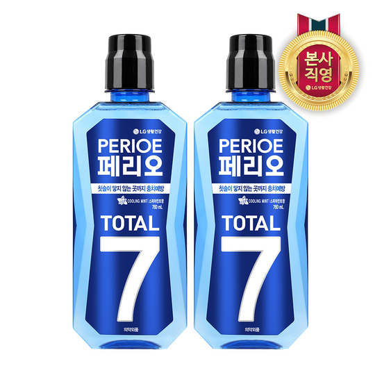 페리오 토탈7 가글 760ml(쿨링)*2개 + 마우스스프레이(아이스쿨) 10,120원