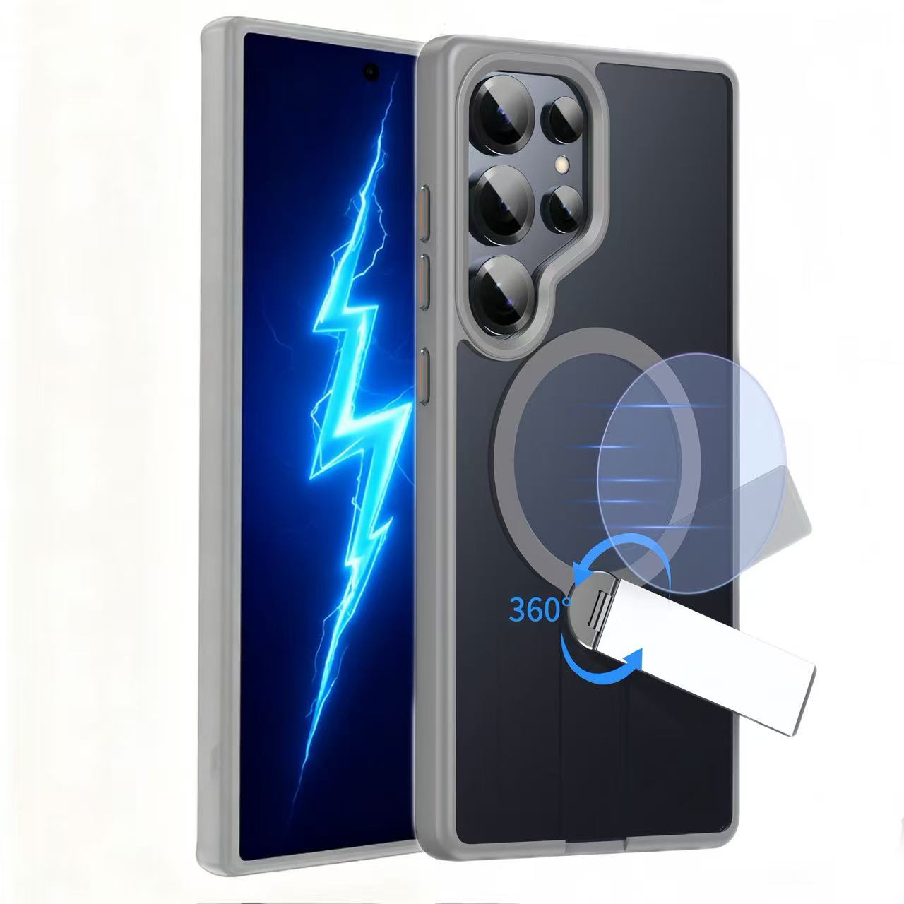 적용갤럭시 S25 울트라 S24 울트라 케이스 360도 회전 거치대형with 맥세이프 무선 충전 케이스 XGLXUSJK360 23,000원