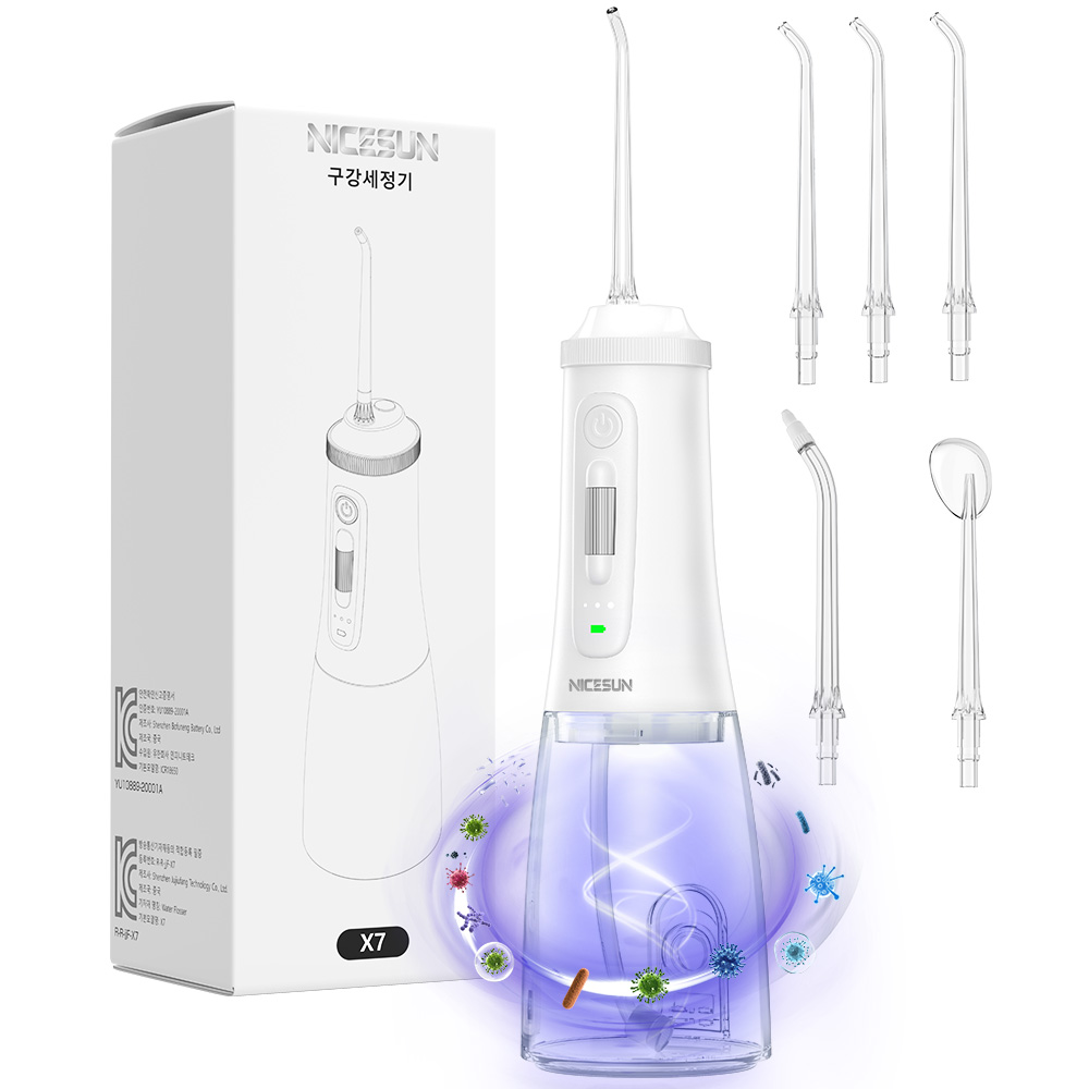 NICESUN 휴대용 무선 구강세정기 자외선 살균 건강한 구강 관리 + 5개노즐팁 32,980원