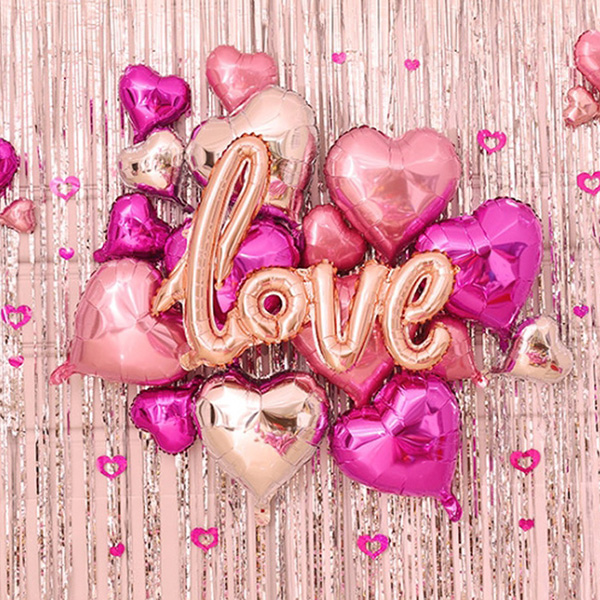 [파티지] 하트풍선 모음/ 프러포즈풍선/ 빅하트풍선, PR_0_필기체러브 하트 커튼SET 18,500원