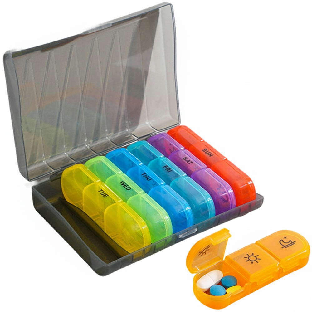한봄누리 휴대용 요일별 일주일 알약 케이스 블랙 + 7색 5,050원