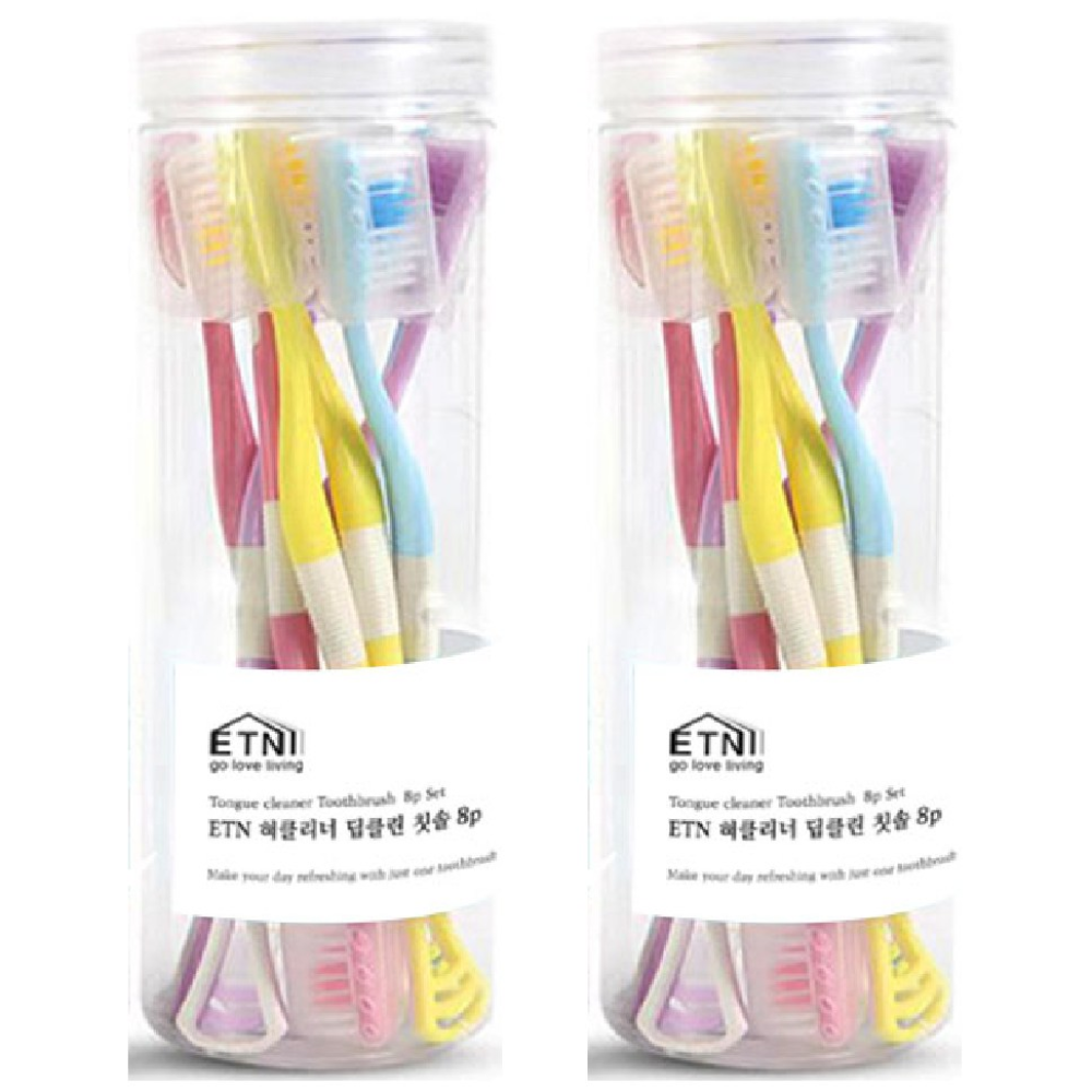 DFANO 딥 클린 혀 클리너 칫솔 8개입 2세트, DFANO 혀클리너2in1칫솔8개입(풀컬러+풀컬러), 10개입 10,400원