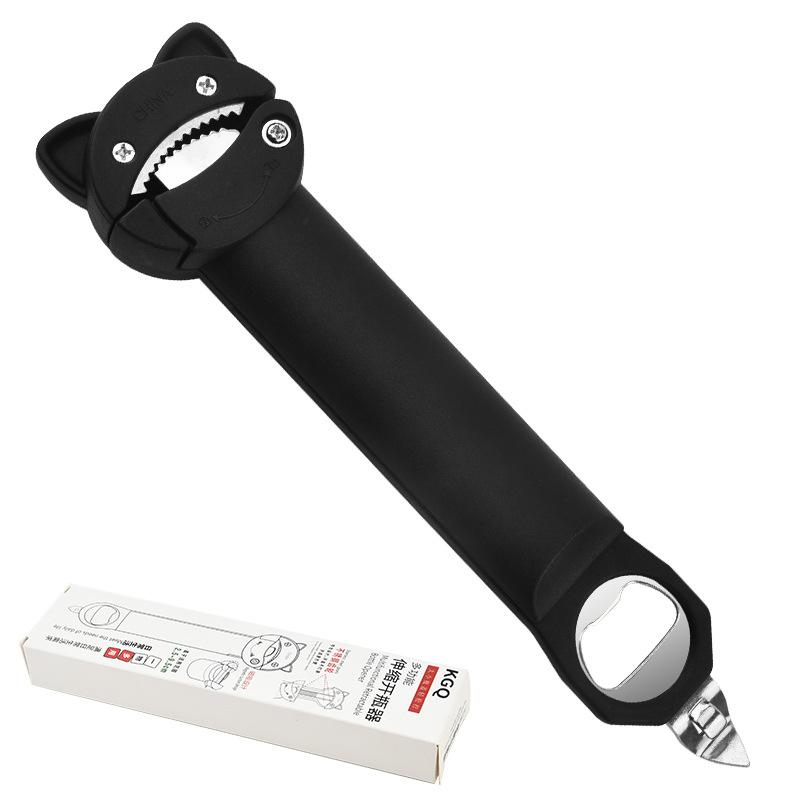 Buyzonkor 다용도 길이조절 병 캔 뚜껑 오프너 뚜껑따개, 블랙, 1개 13,900원