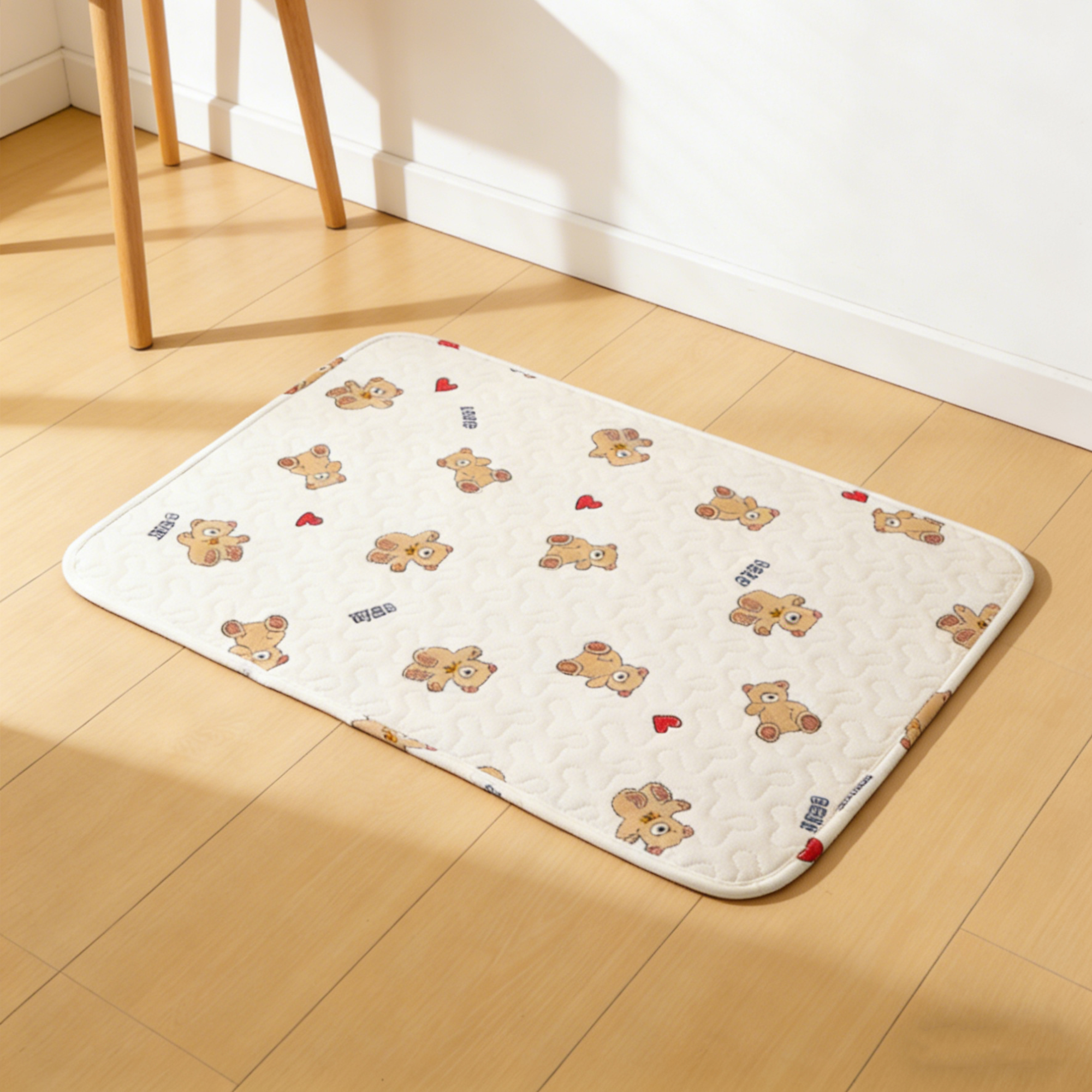 차오크 푹신한 극세사 겸용 차량용 거실용 강아지방석 고양이방석, 1개, 곰돌이 beer 10,800원