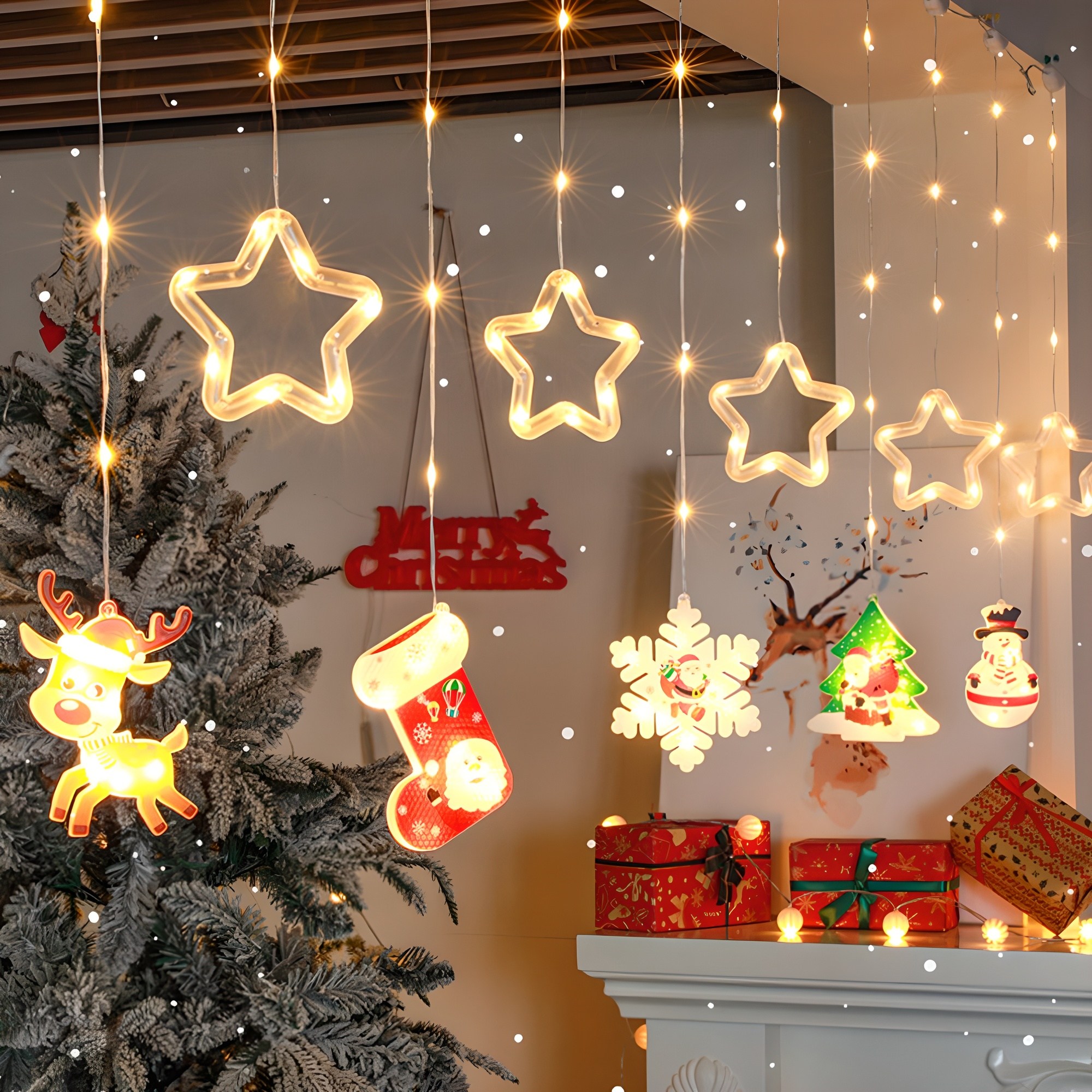 HK.sell 해피메리 크리스마스 줄 가랜드 LED 전구, 1개 20,850원