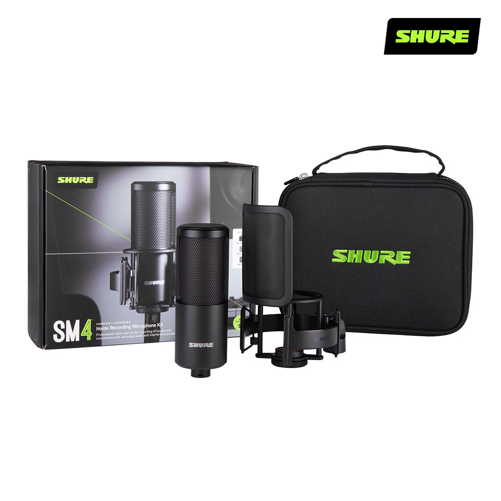 슈어 SHURE SM4 KIT 보컬용 유선 컨덴서 마이크 키트 SM4-K-KIT 494,000원