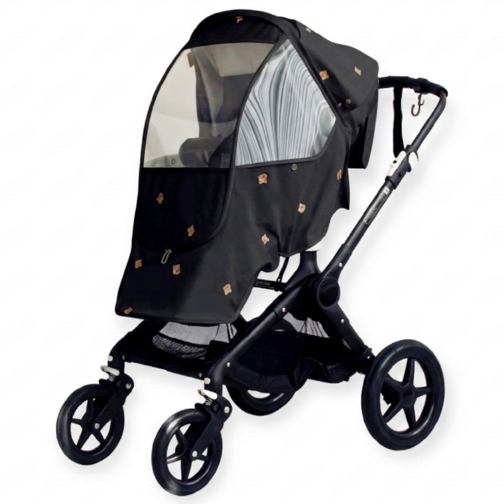 맘노코 자수 방풍커버 유모차커버 유아차커버, 블랙, 1개 62,500원