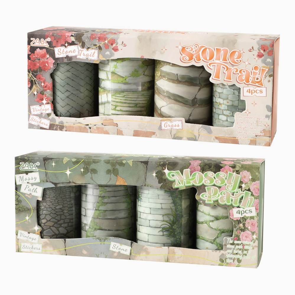 앨리스앤 빈티지 롤스티커 다꾸 마테 오래된 돌길 8종, 1개, EFGH세트(HR281) 10,000원