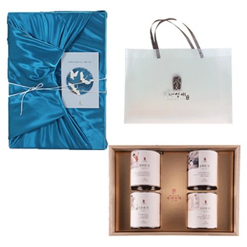 자연애 수제한차 진명차 4종 선물세트, 수제한차 진명차 4종 선물세트+ 북청 보자기 + 투명 쇼핑백, 1세트 69,000원