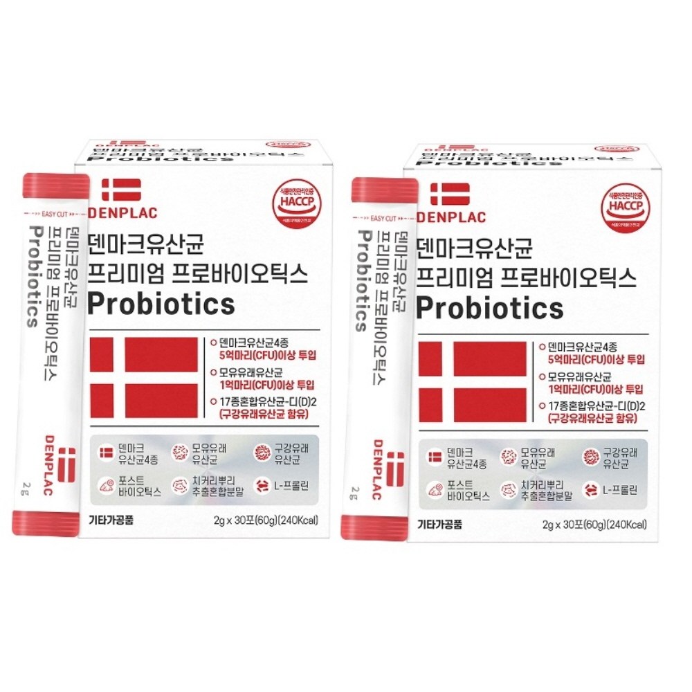 덴마크 프리미엄 유산균 프로바이오틱스 1박스, 2g, 60개 14,220원