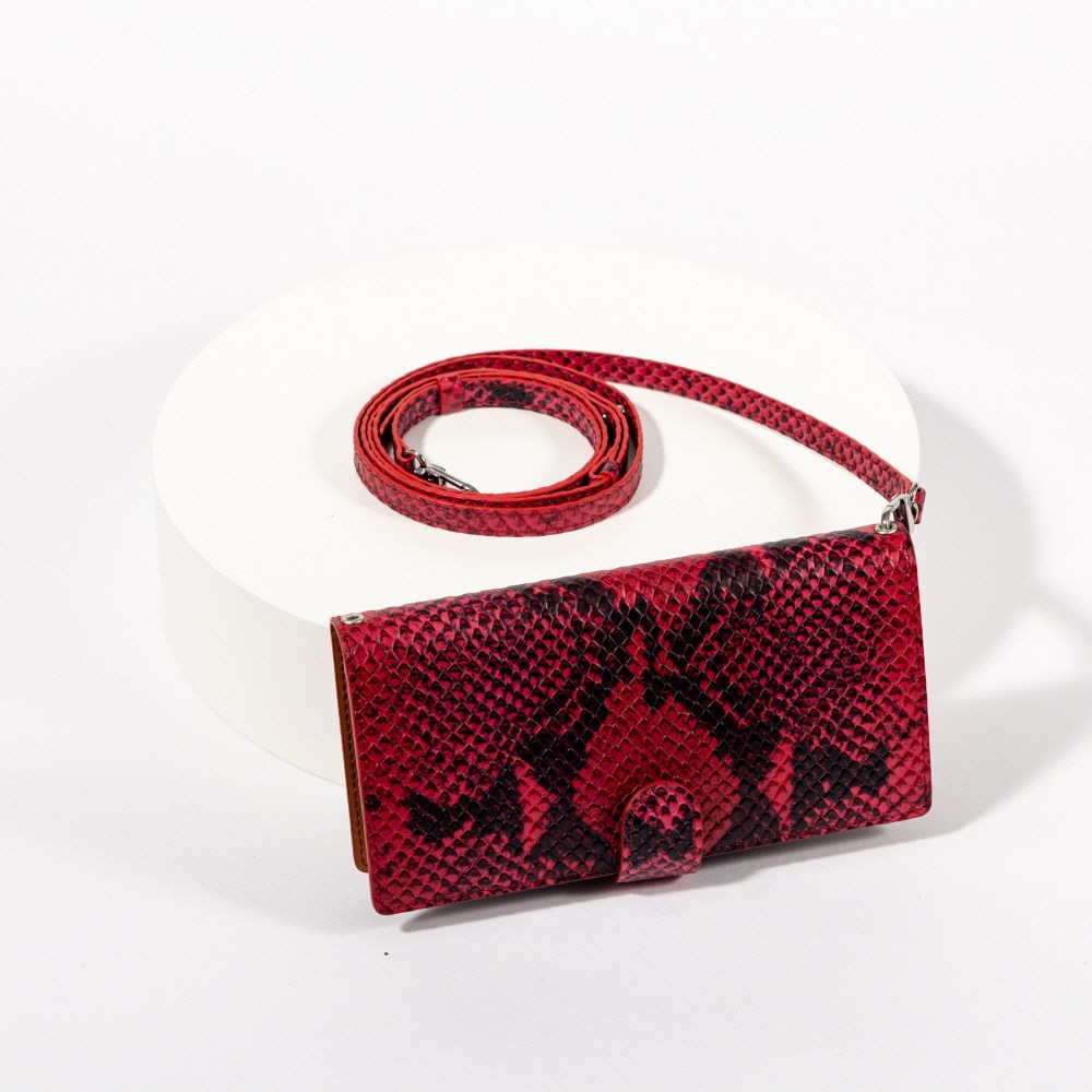 본아띠 제니스 천연소가죽 아나콘다 뱀 지갑형 케이스+긴 크로스 줄 갤럭시 S25 S24 S23 플러스 울트라 64,600원