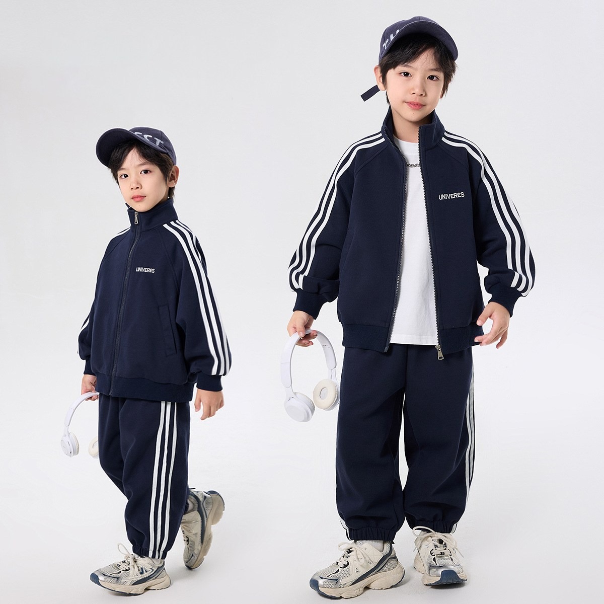 ZPEIZ 봄 가을 남아 주니어 중하생 아동용 트레이닝복 운동복 네이비 자켓+바지 세트 주니어상하복세트 54,990원