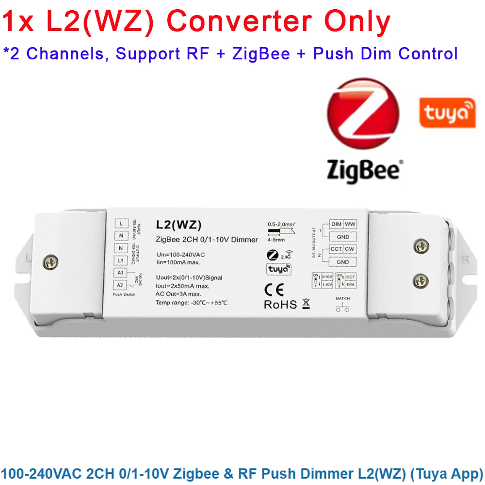 Skydance L1 L4-M 0/1-10V RF Tuya 스마트 WiFi Zigbee LED 조광기 푸시 라이프 APP 제어 신호 변환기 40,200원