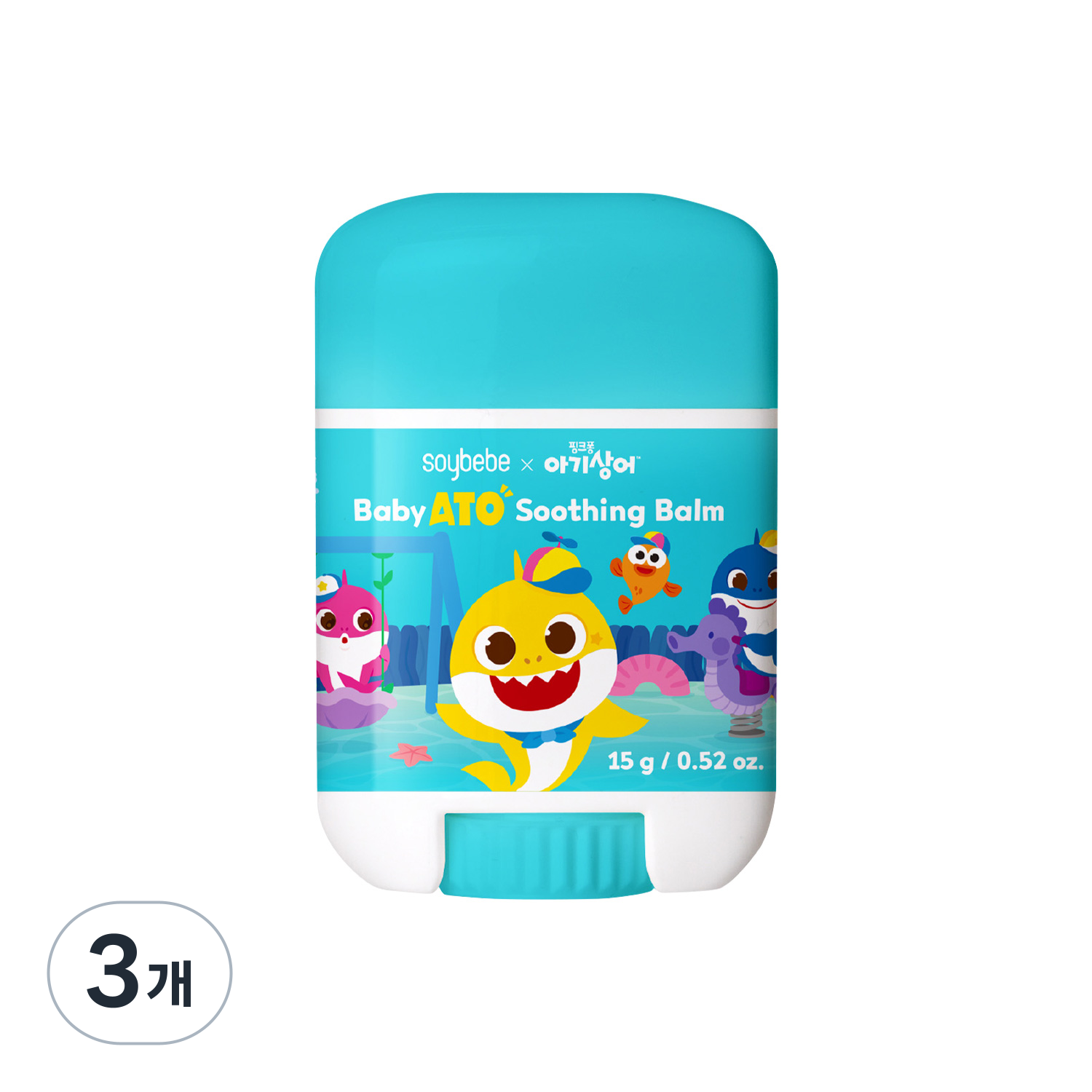 소이베베 베이비 아토 수딩밤 (핑크퐁) 보습 멀티밤 아기 스틱, 3개, 15g 23,900원
