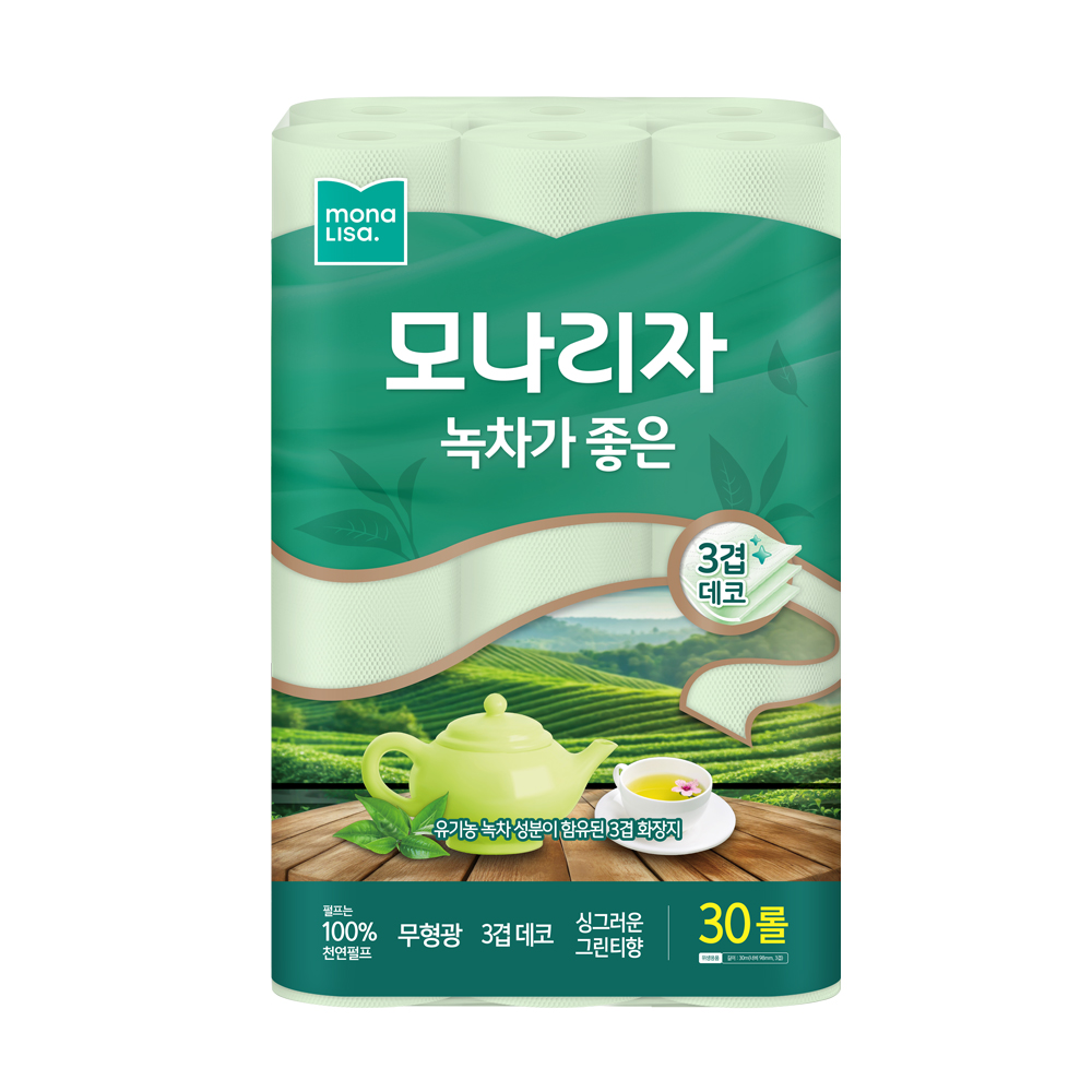 모나리자 녹차가 좋은 천연펄프 3겹 고급롤화장지 28,710원