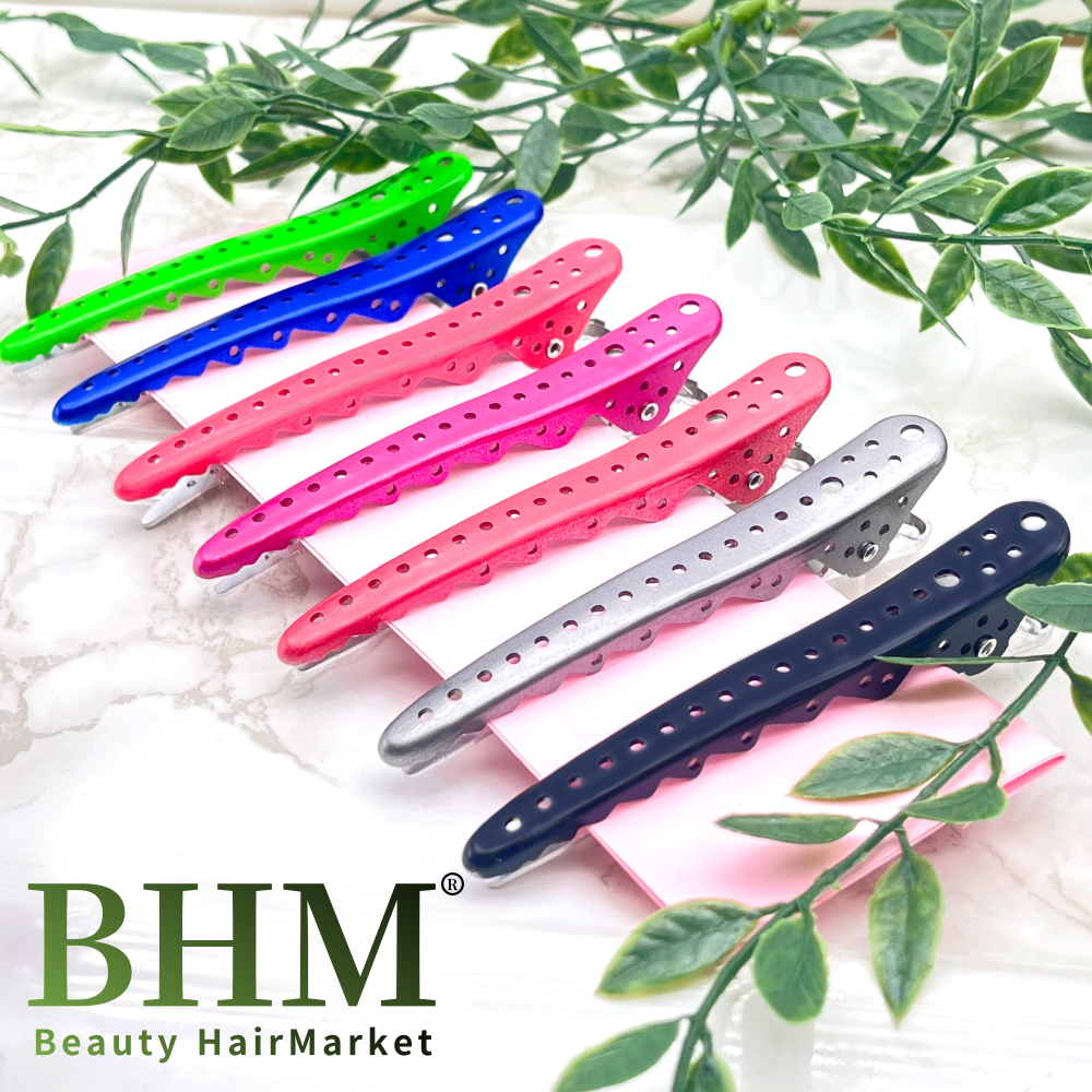 [BHM] 비에이치앰 악어 샤크핀셋 미용 핀셋 알류미늄 철핀셋 헤어핀 4P 7컬러 3,900원