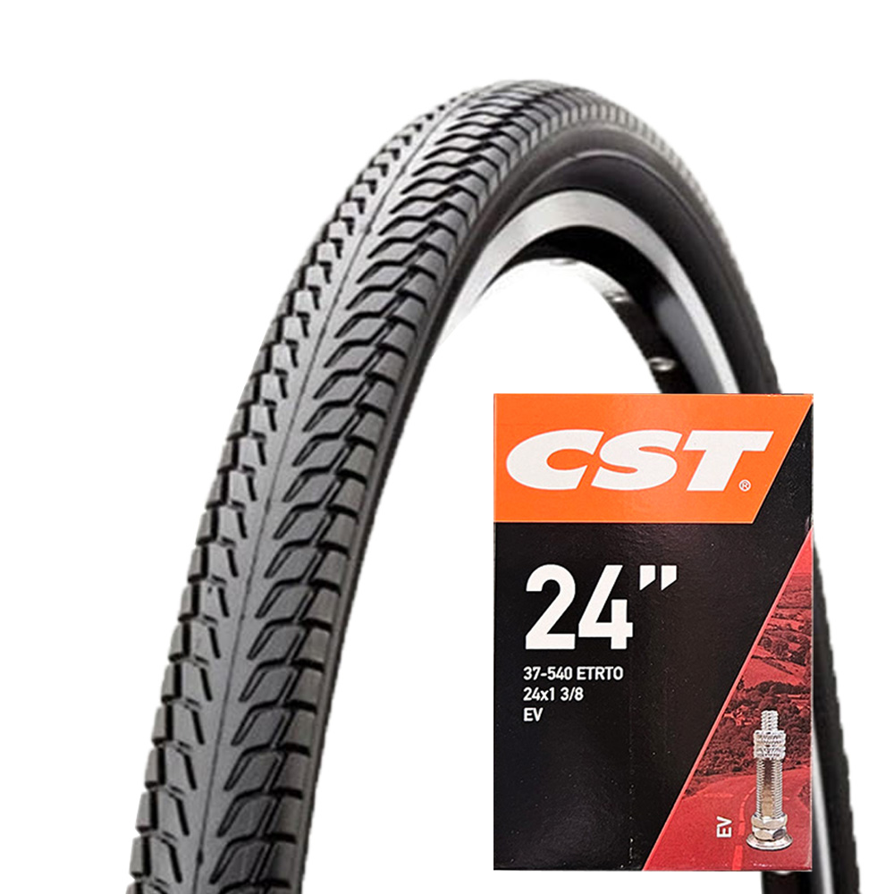 CST 휠체어 타이어, 튜브 교체 세트 24X1-3/8(37-540)/트레블러 C1118 타이어, 24인치 던롭 튜브/타이어레버 증정, 1개 21,850원