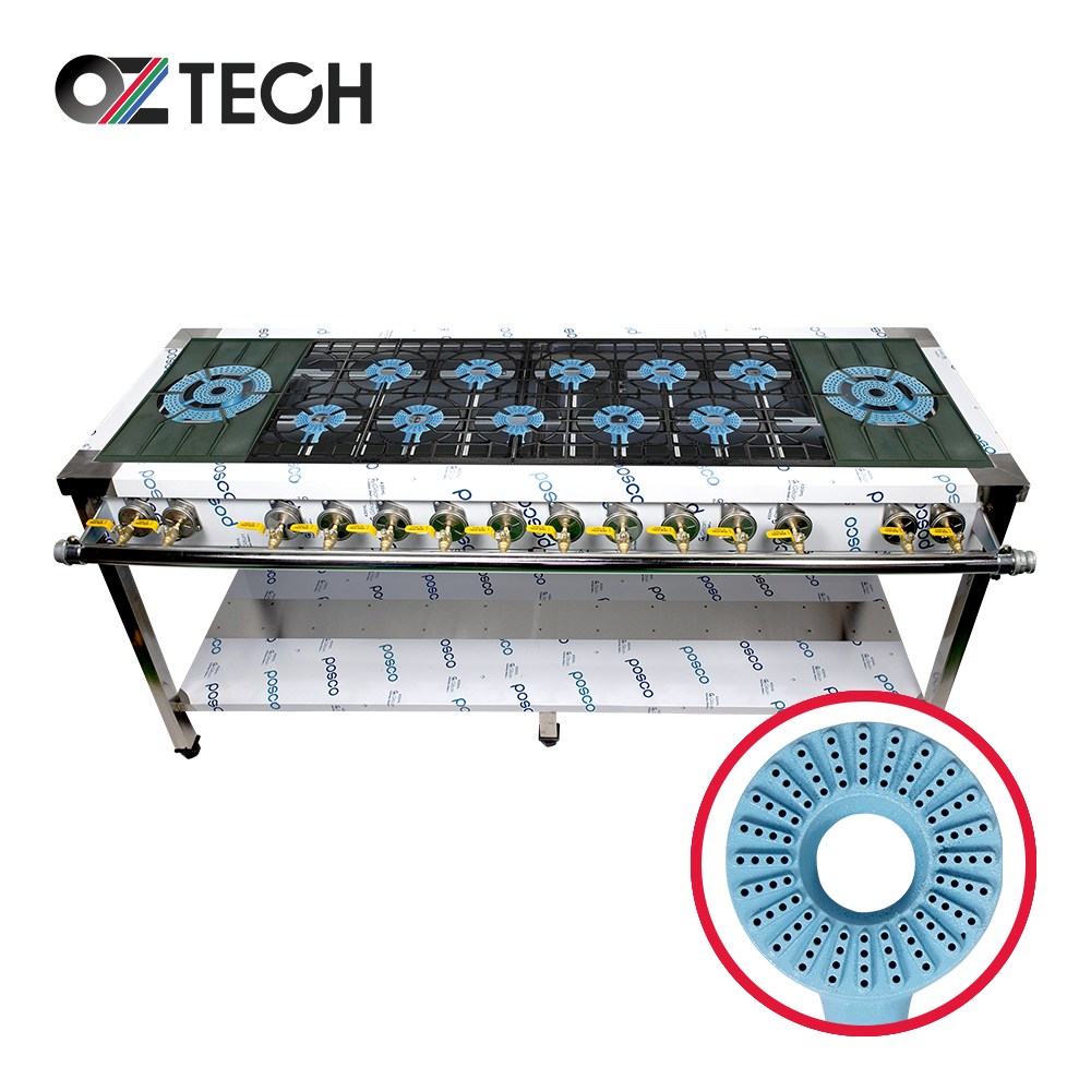 오즈테크 업소용 가스렌지 원형+일반상판 1800렌지 22-110화구 1세대 세라믹 간택기 LPG LNG(도시가스) 1,014,000원