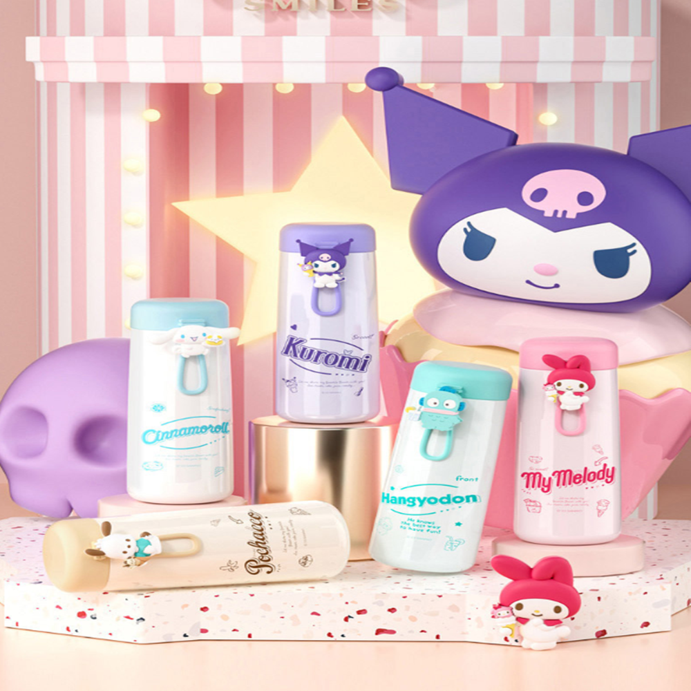 [우리마켓]큐티 산리오 캐릭터정품 스텐 물통 물병 손잡이 보냉 보온 텀블러 보틀350ml, 1개 26,100원