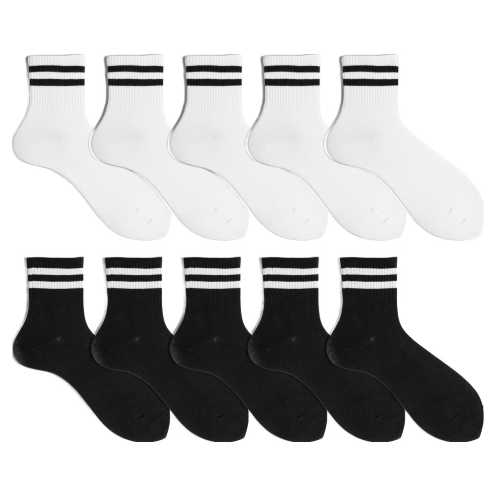 삭스팩토리 여성용 2줄 스트라이프 발목 양말 10켤레 세트 15,900원