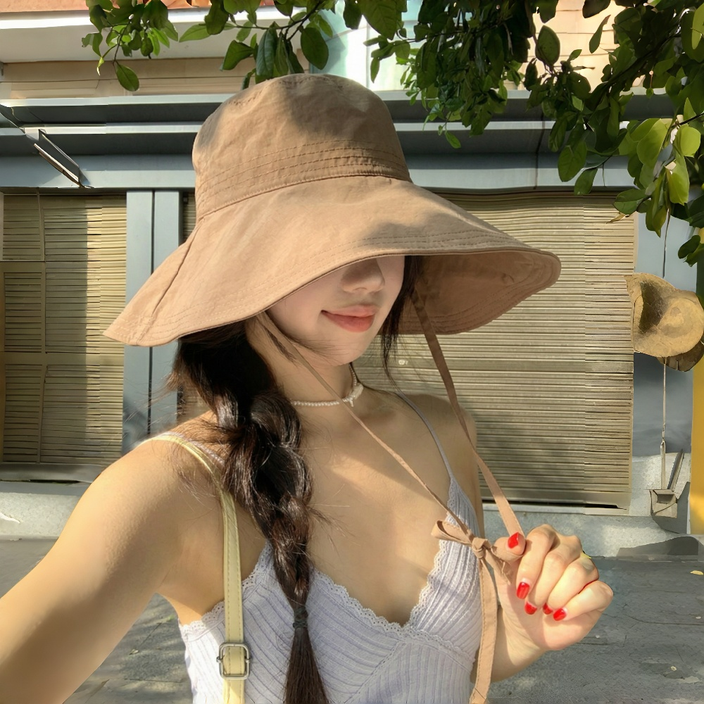 HALOPICK 와이드챙 버킷햇 자외선차단 스트랩 모자 18,800원