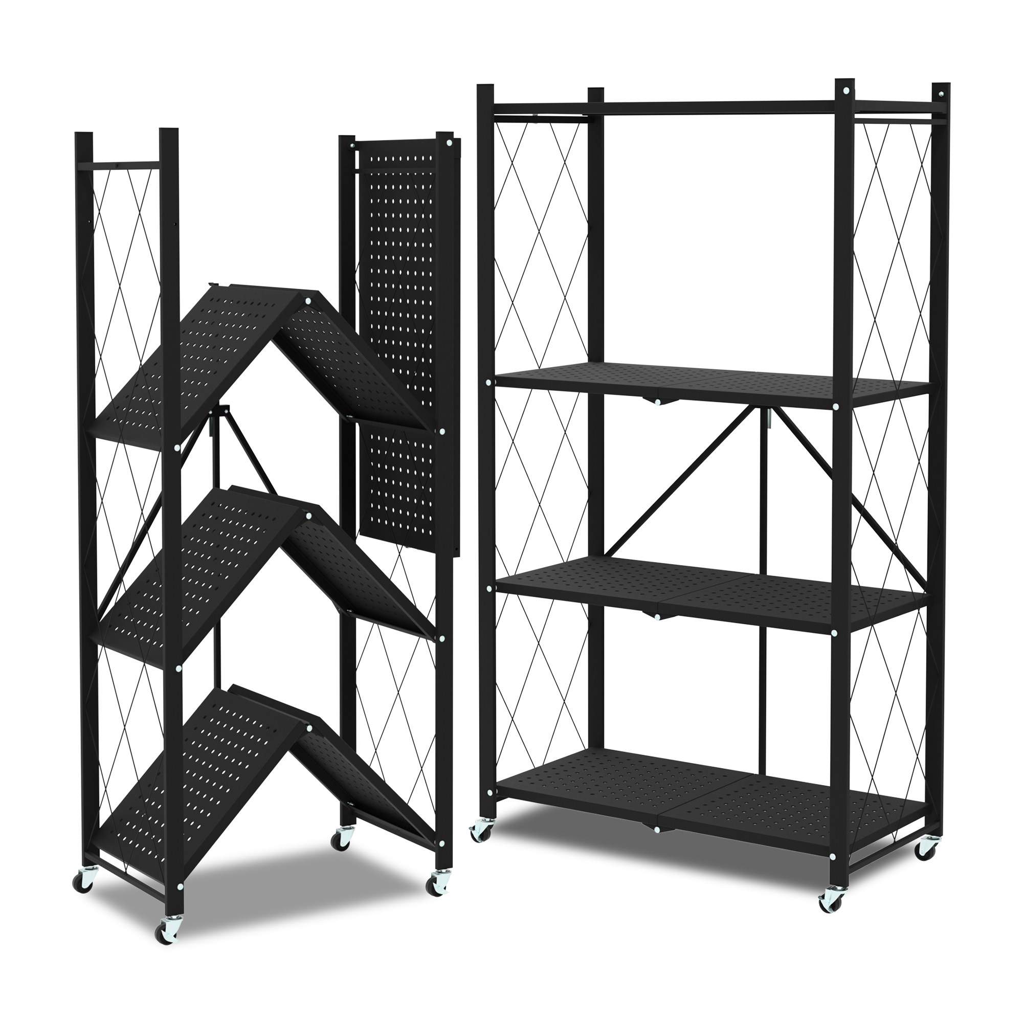 체인지업 폴딩 철제선반 2026 NEW 최신형 접이식 다용도 이동식 철제 주방 베란다 정리 수납장 43,000원