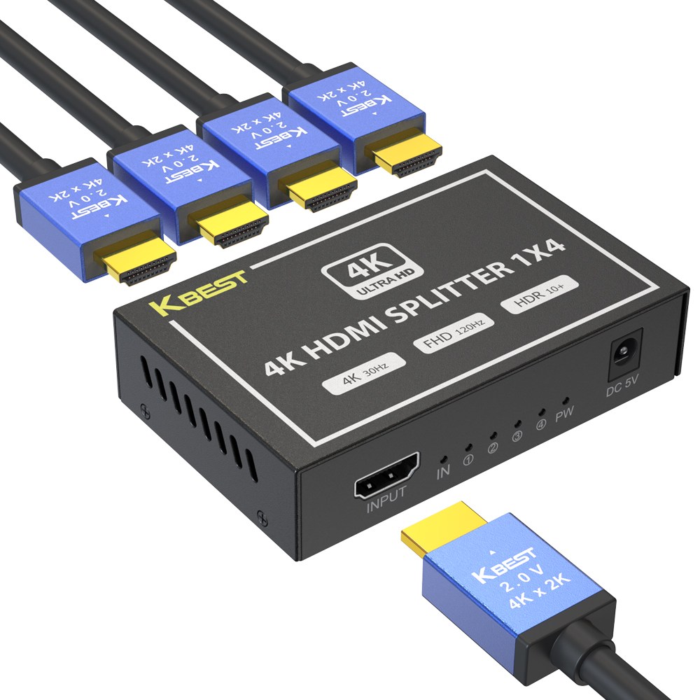 HDMI 분배기 1:4 4K 듀얼 트리플 모니터, 단일상품, 1개, 현재가 20,600원